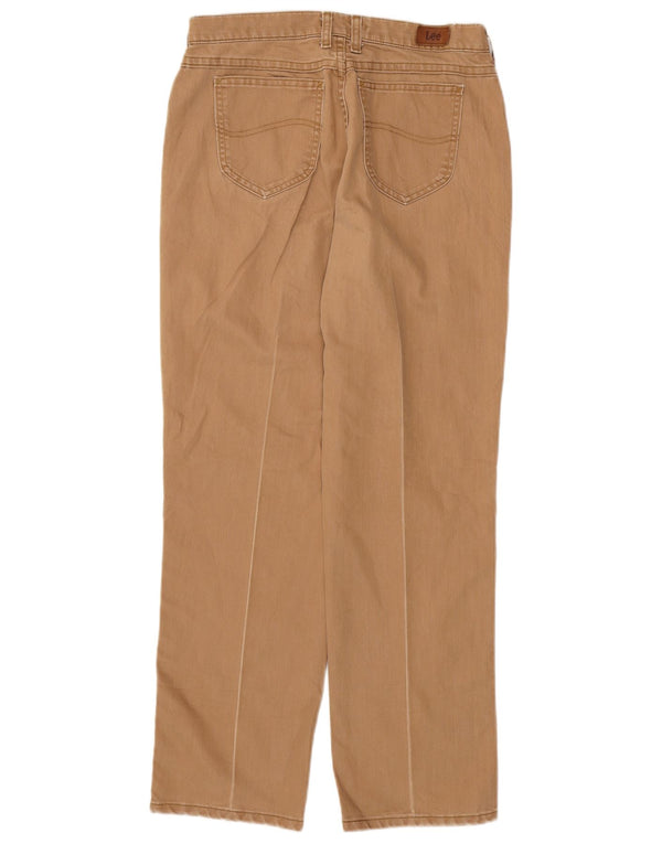 Женские прямые джинсы свободного кроя LEE, размер США 10, большие W30 L31, бежевый хлопок