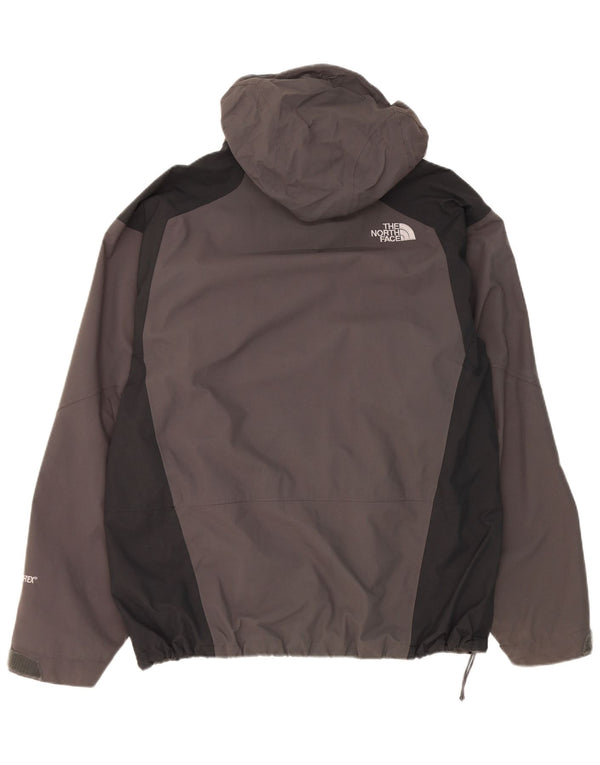 Мужская дождевик с капюшоном The North Face UK 40, большой серый нейлон с цветными блоками