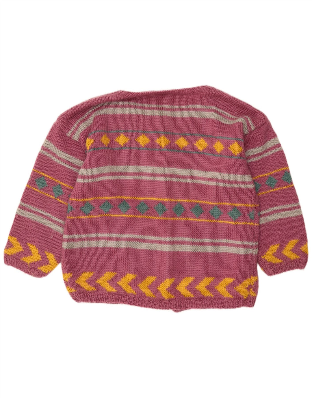 ВИНТАЖНЫЙ женский кардиган-свитер UK 18 XL в фиолетовую полоску