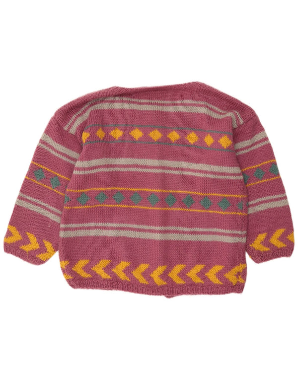 ВИНТАЖНЫЙ женский кардиган-свитер UK 18 XL в фиолетовую полоску