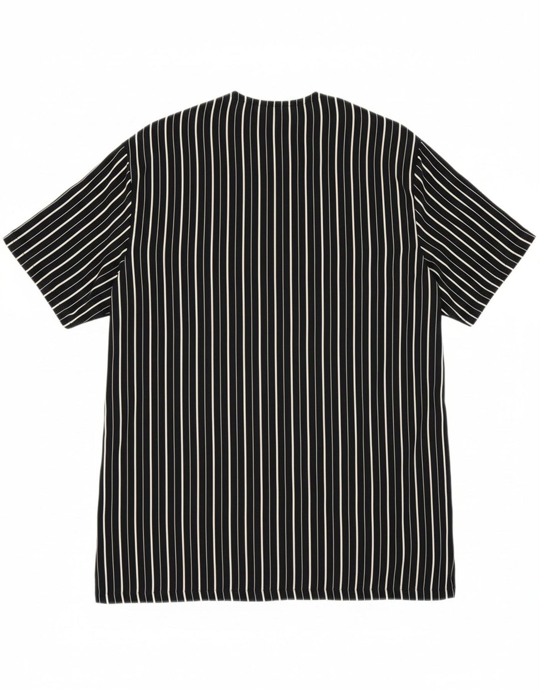 ST. BERNARD Womens Shirt Blouse UK 12 Medium Black Striped Viscose Vintage St. Bernard and Second-Hand St. Bernard from Messina Hembry 