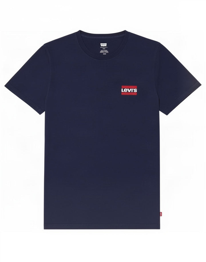 Мужская тонкая футболка Levi's, топ среднего размера, темно-синий, хлопок