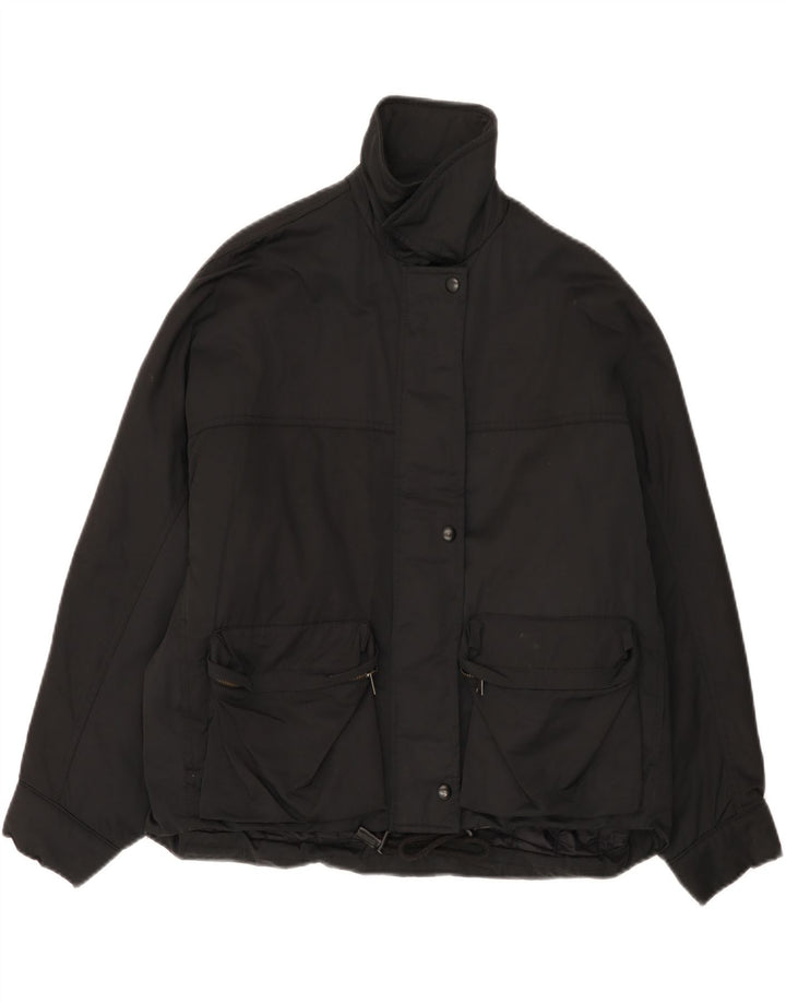 Женская утепленная куртка оверсайз Zara UK 6 XS, черный нейлон
