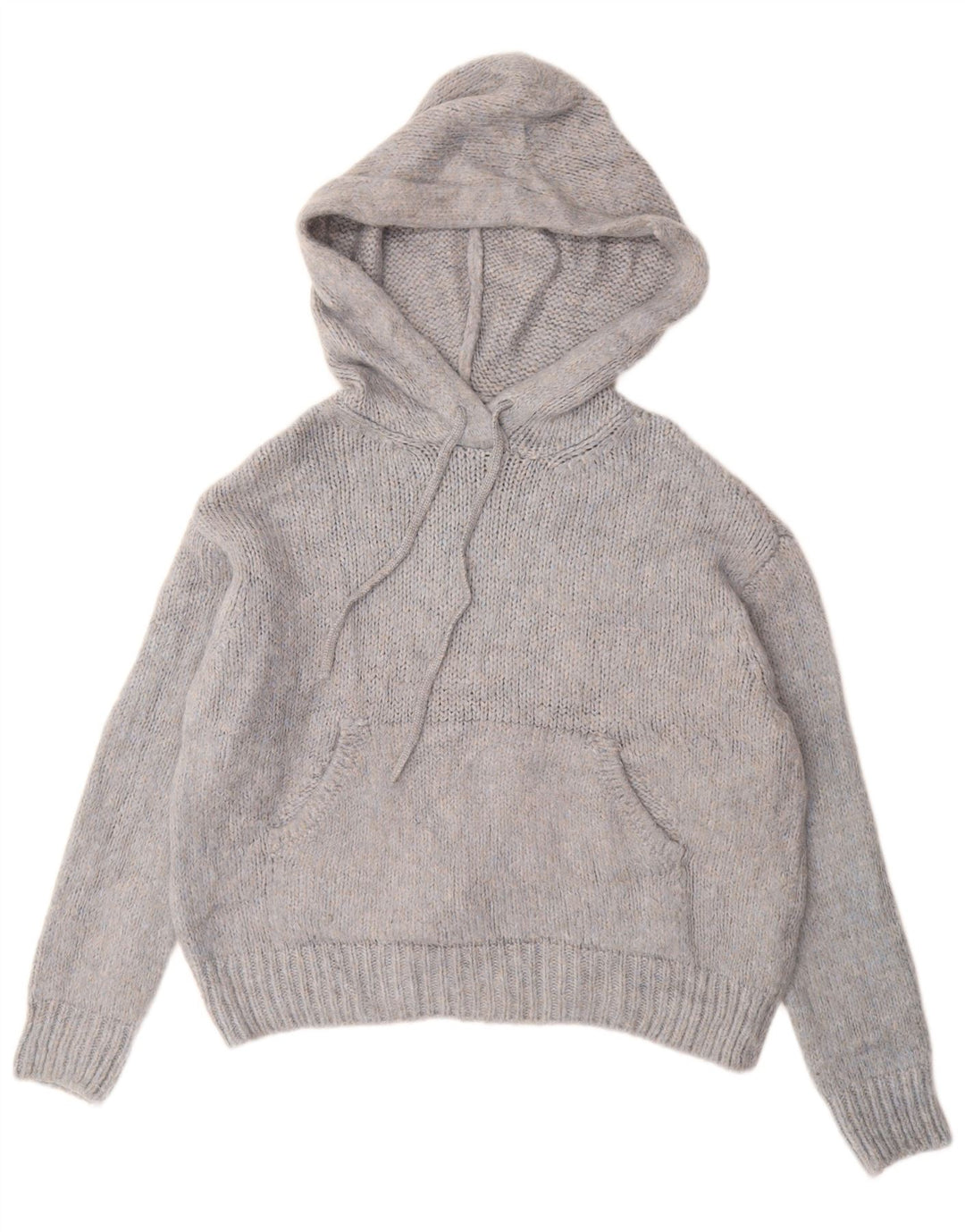 Женский свитер оверсайз с капюшоном ZARA UK 10, маленький синий в крапинку