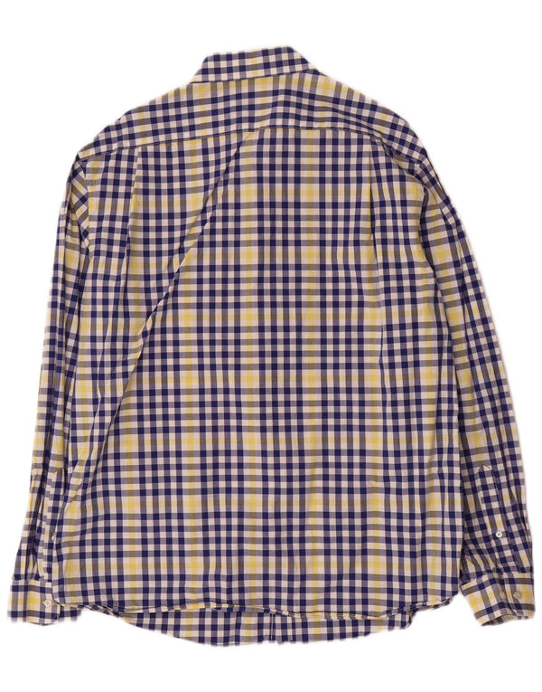 Мужская рубашка приталенного кроя Tommy Hilfiger, размер 17 1/2 XL, синяя клетка, хлопок