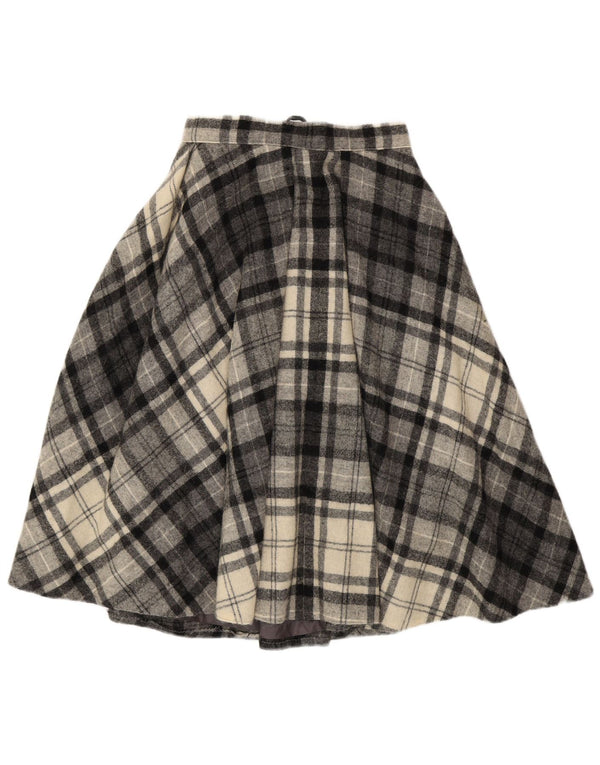 Винтажная женская расклешенная юбка EU 40 Medium W28 Серая клетка