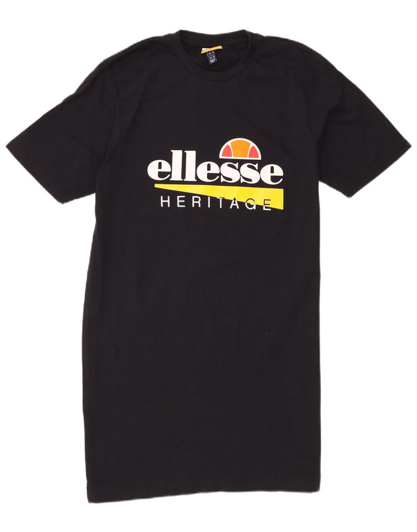 Женское платье-футболка с рисунком Ellesse Heritage UK 8, маленькое черное