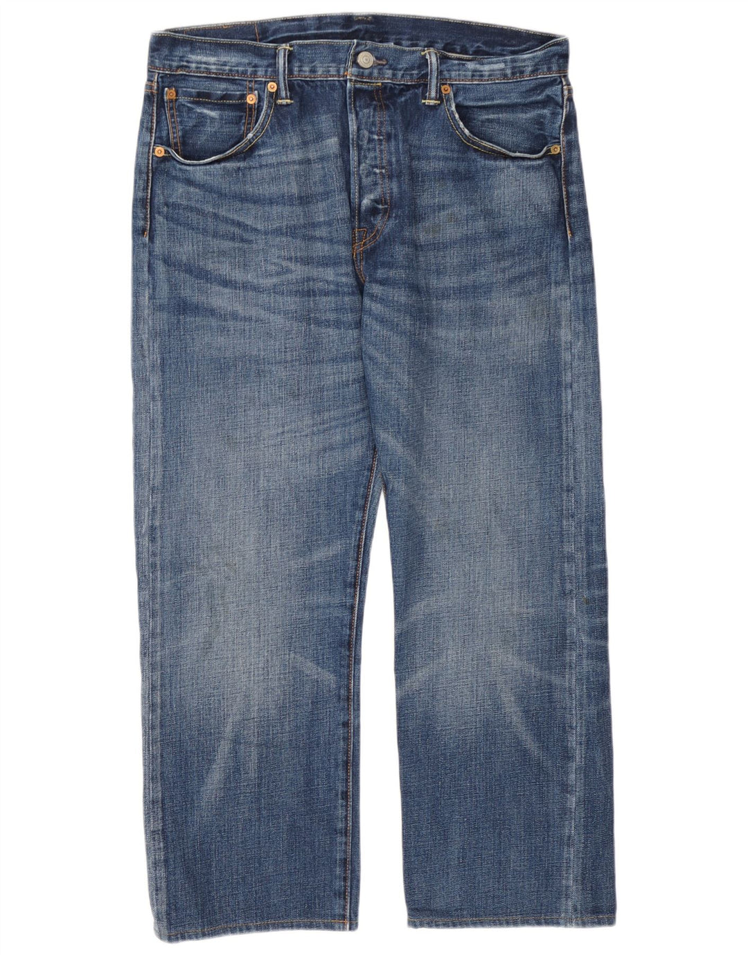 Мужские укороченные джинсы Levi's 501 W34 L25 синие