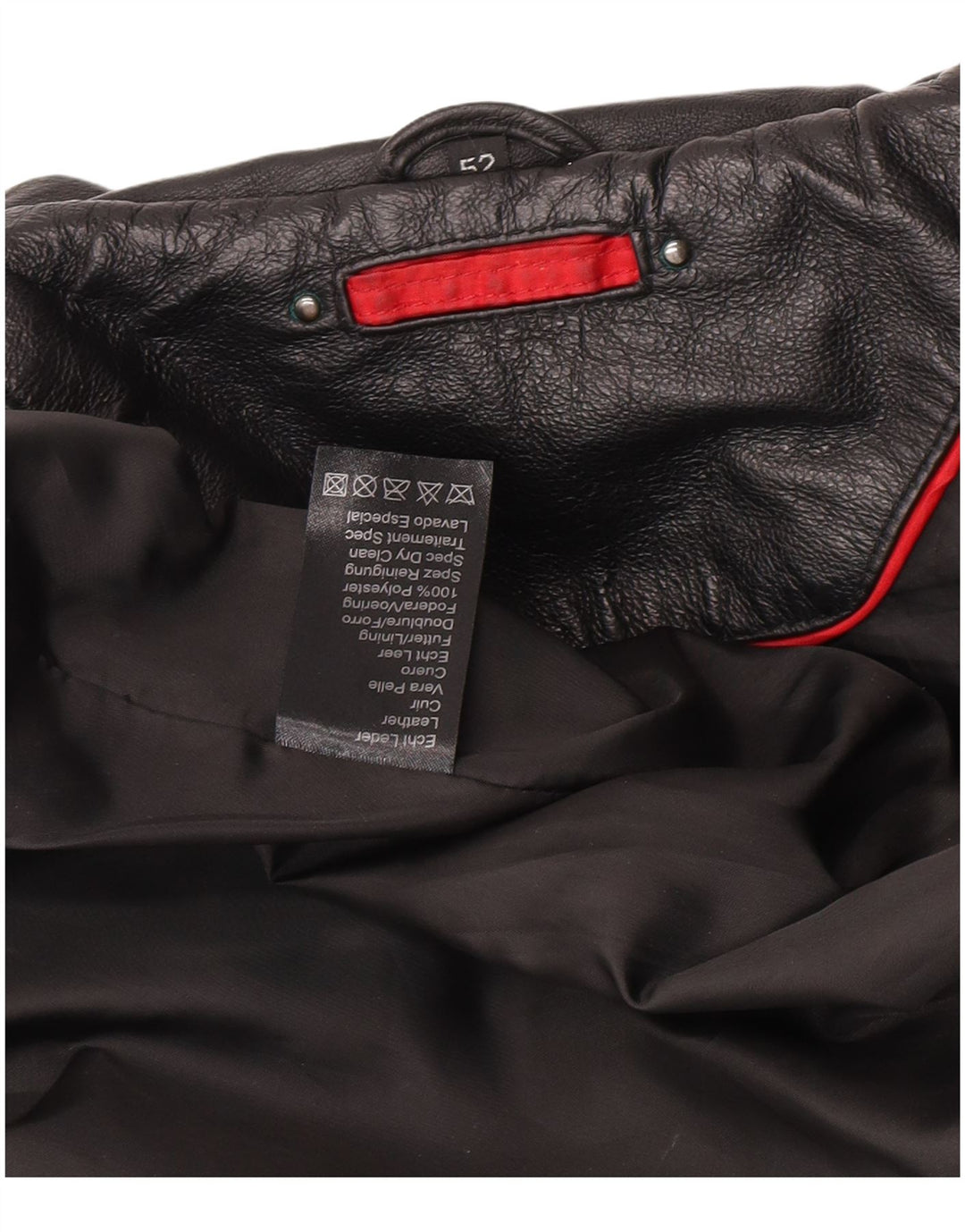 Винтажная мужская кожаная куртка IT 52 XL Черная кожа