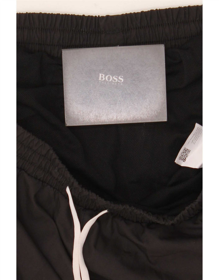 Мужские шорты для плавания Hugo Boss с рисунком, большие черные из полиэстера