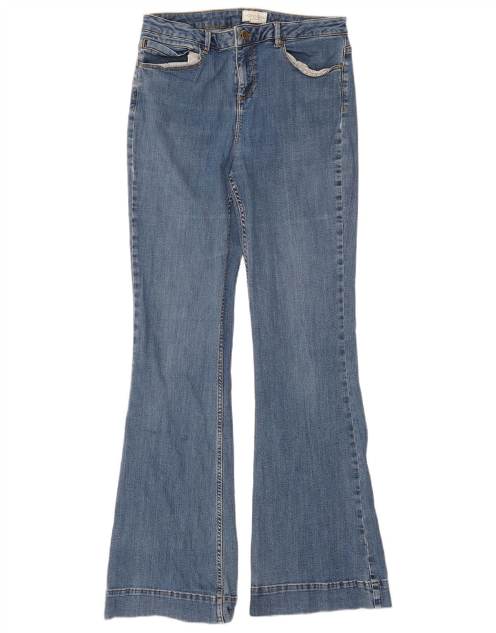 Женские расклешенные джинсы Monsoon UK 12, средние W30 L31, синие, хлопок