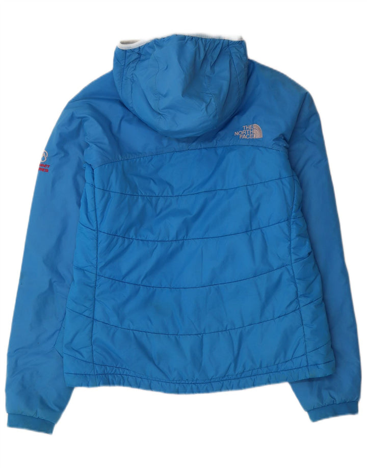 Женская стеганая куртка с капюшоном The North Face UK 12, средний синий нейлон