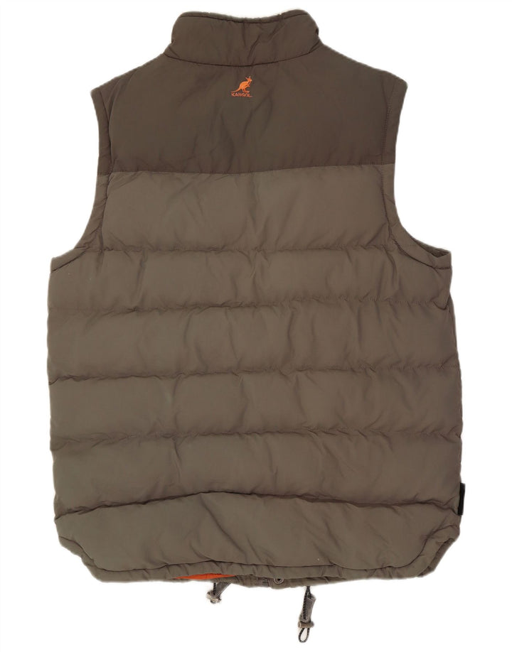 Мужской жилет Kangol с подкладкой из шерпы, Великобритания 36, маленький серый нейлон с цветными блоками