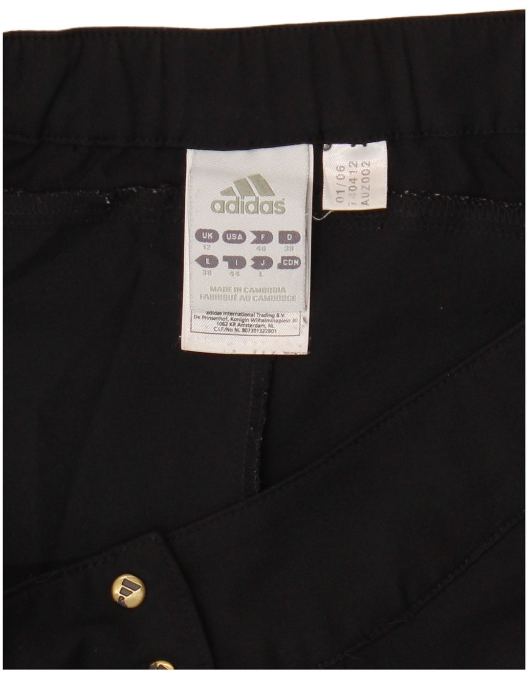 ADIDAS Womens Casual Shorts UK 12 Medium W30  Black Polyester