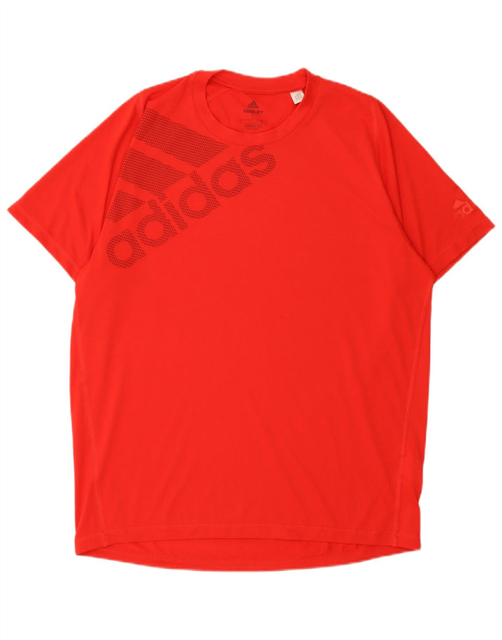 Мужская футболка Adidas Aeroready с рисунком, большой красный полиэстер