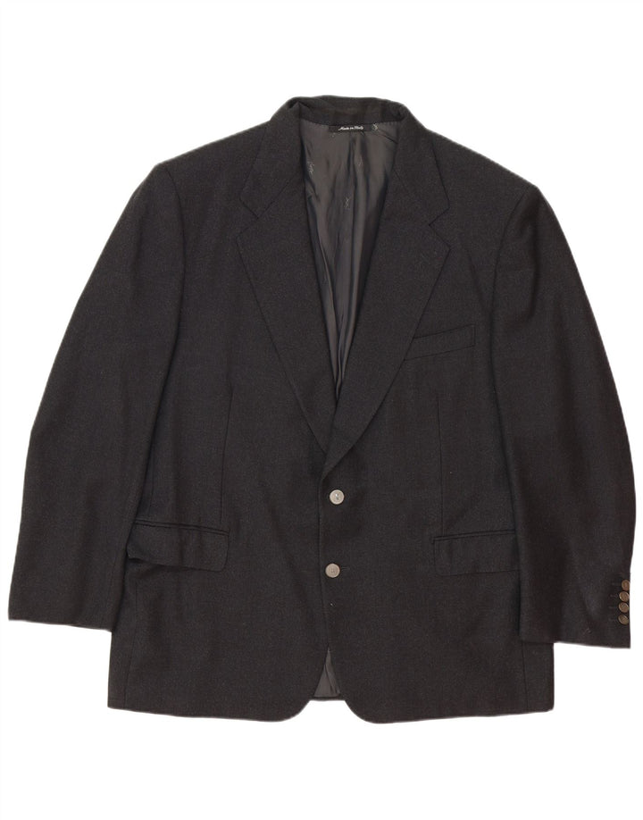 Мужской пиджак на 2 пуговицах Yves Saint Laurent IT 56 3XL Серый Шерстяной Классический