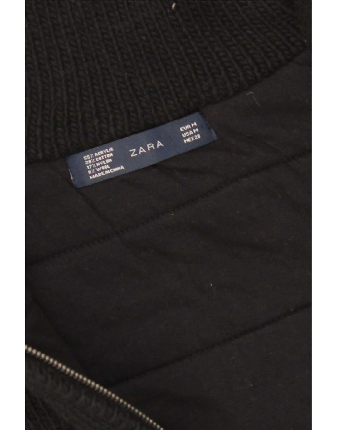 Женский вязаный жилет Zara UK 14, средний черный акрил