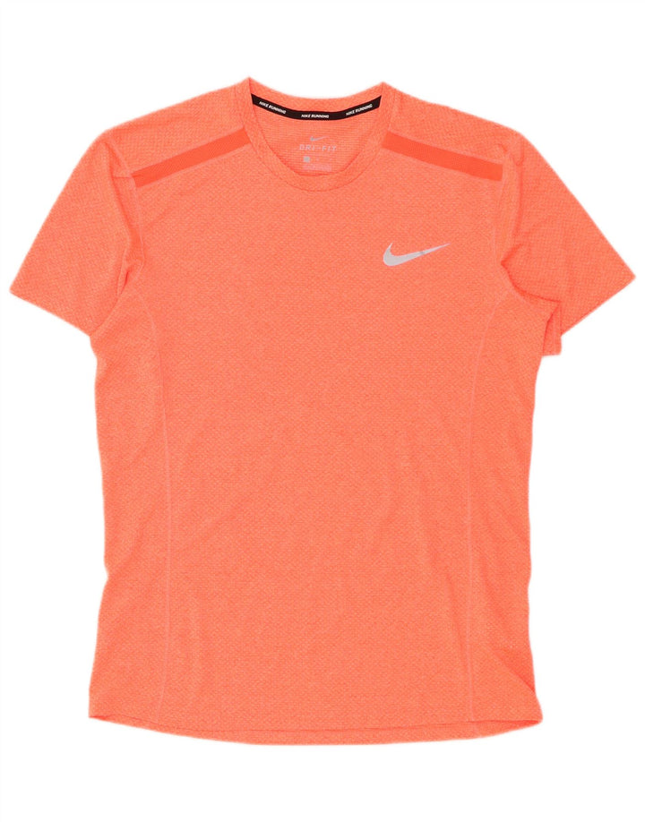 Мужская футболка Nike Dri Fit из полиэстера среднего оранжевого цвета