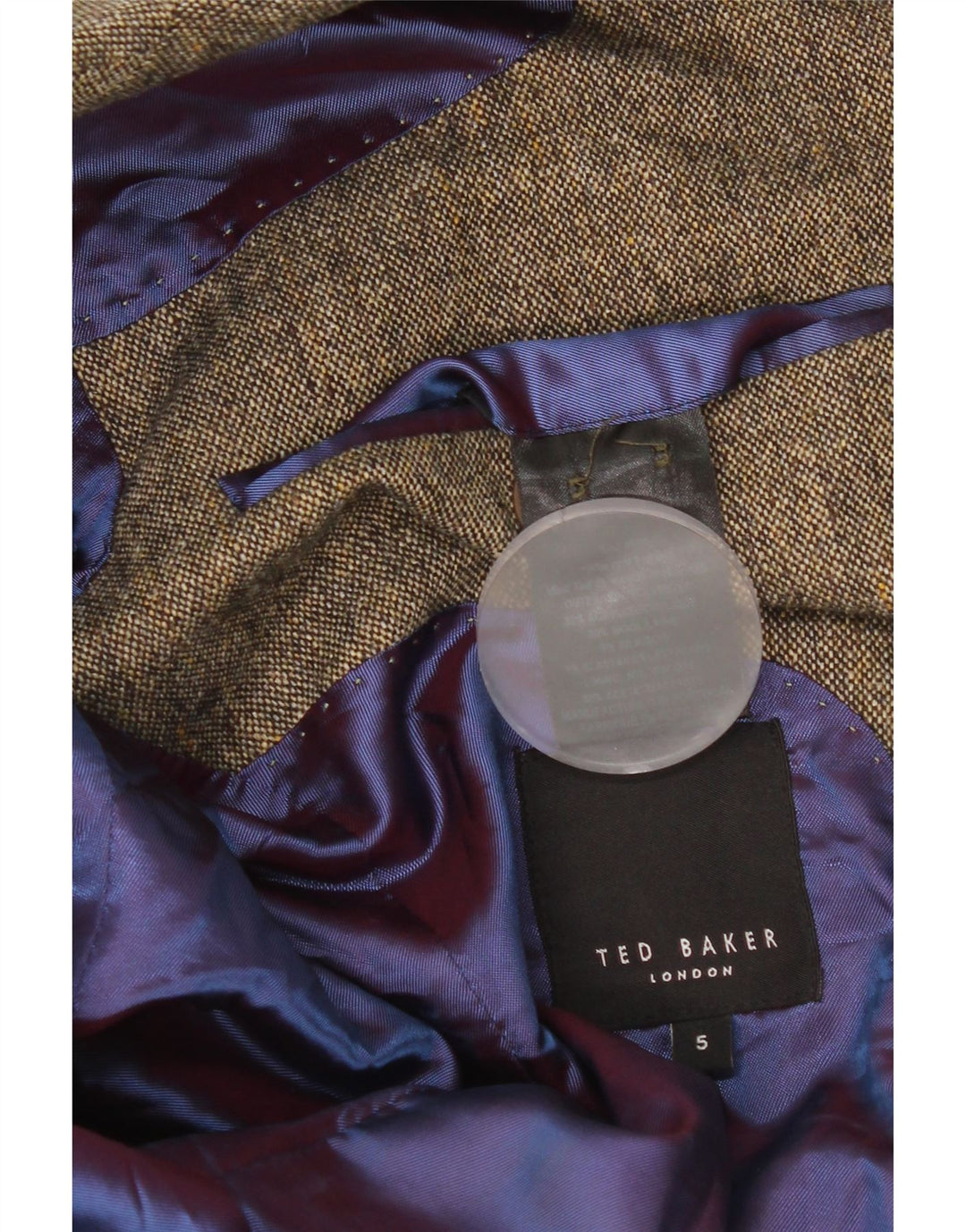 Мужской пиджак на двух пуговицах Ted Baker, размер 5 XL, коричневый полиэстер