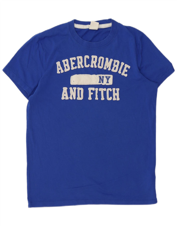 ABERCROMBIE & FITCH Мужская футболка с рисунком Muscle Top Medium Blue Cotton