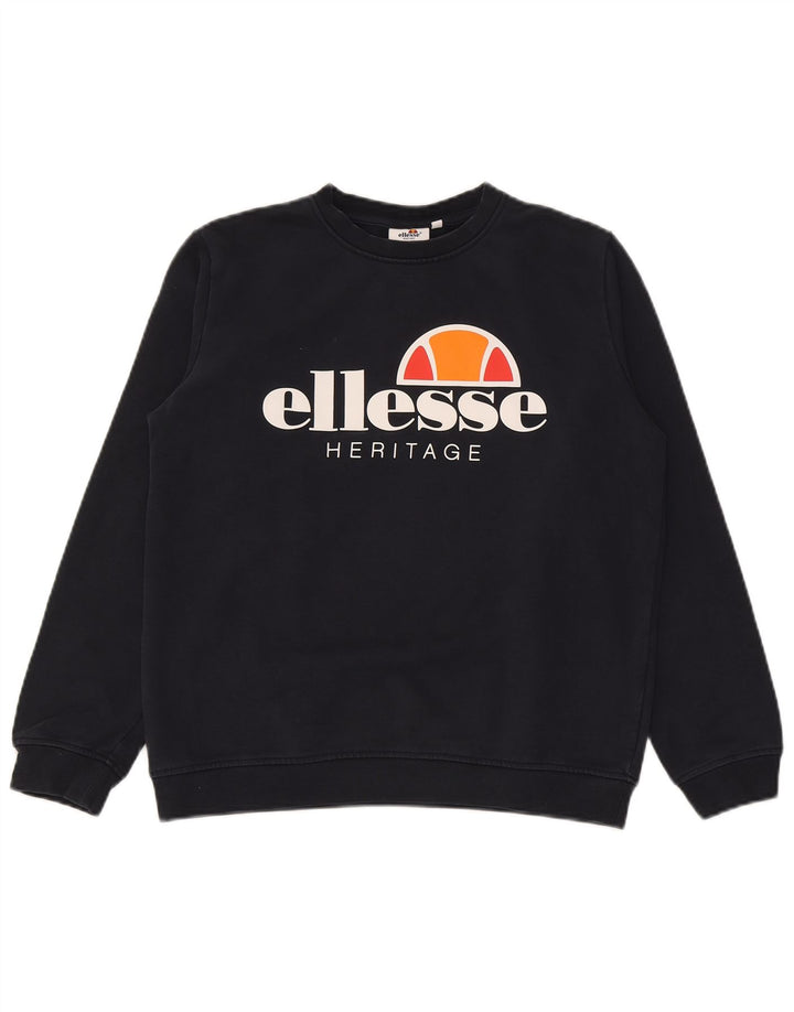 Свитшот Ellesse для мальчиков Heritage с рисунком, 13-14 лет, темно-синий