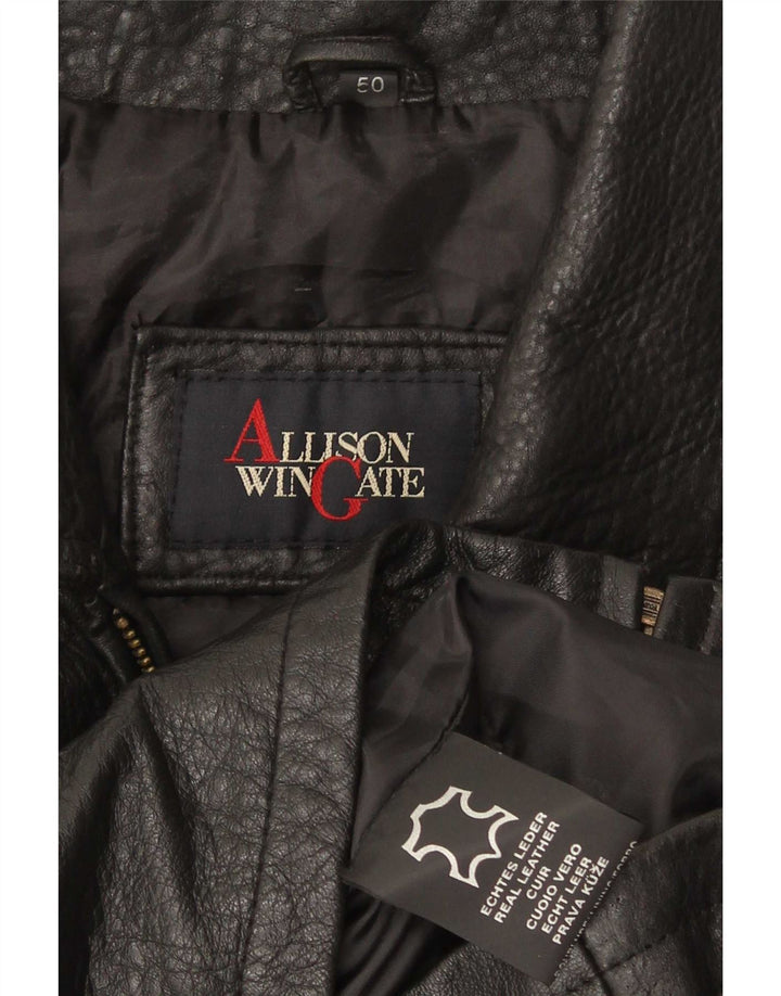 Куртка мужская кожаная Allison Wingate IT 50 большая черная