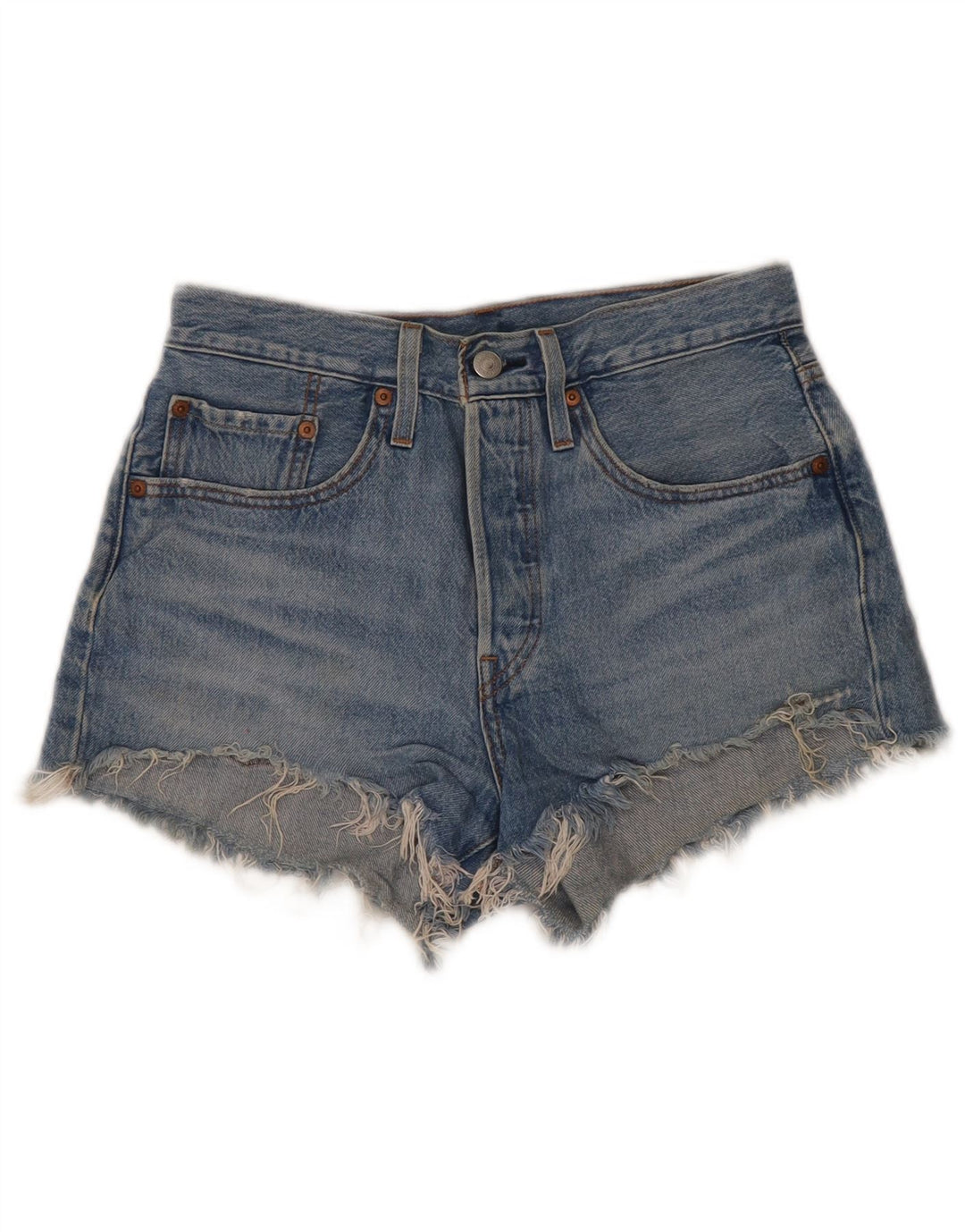 Женские джинсовые шорты Levi's 501 W26, маленькие синие, хлопок