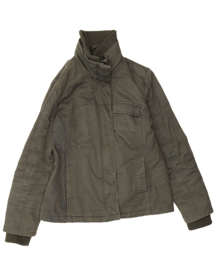 FAT FACE Womens Bomber Jacket UK 14 Large  Khaki