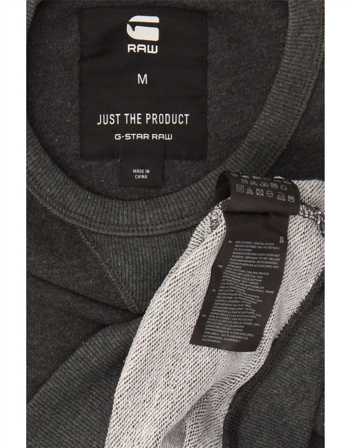 G-STAR Mens Sweatshirt Jumper Medium Grey Cotton Vintage G-Star and Second-Hand G-Star from Messina Hembry 