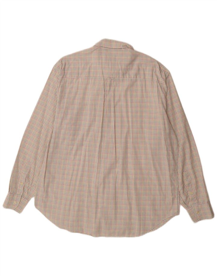 HENRY COTTONS Mens Shirt Size 17 43 XL Multicoloured Check Cotton