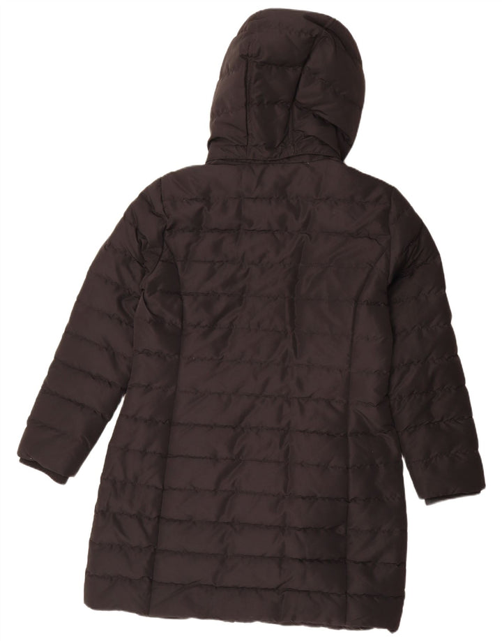 Tommy Hilfiger Женское стеганое пальто с капюшоном UK 18 XL, черный полиэстер