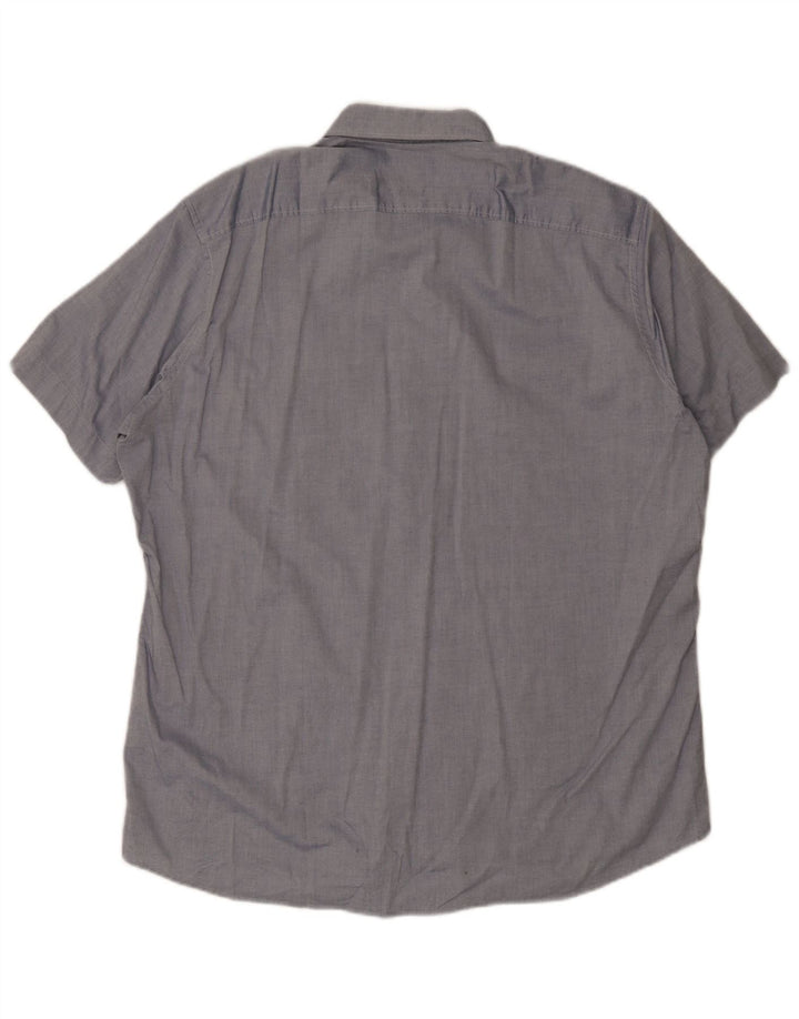 Мужская рубашка с коротким рукавом Pierre Cardin XL синяя