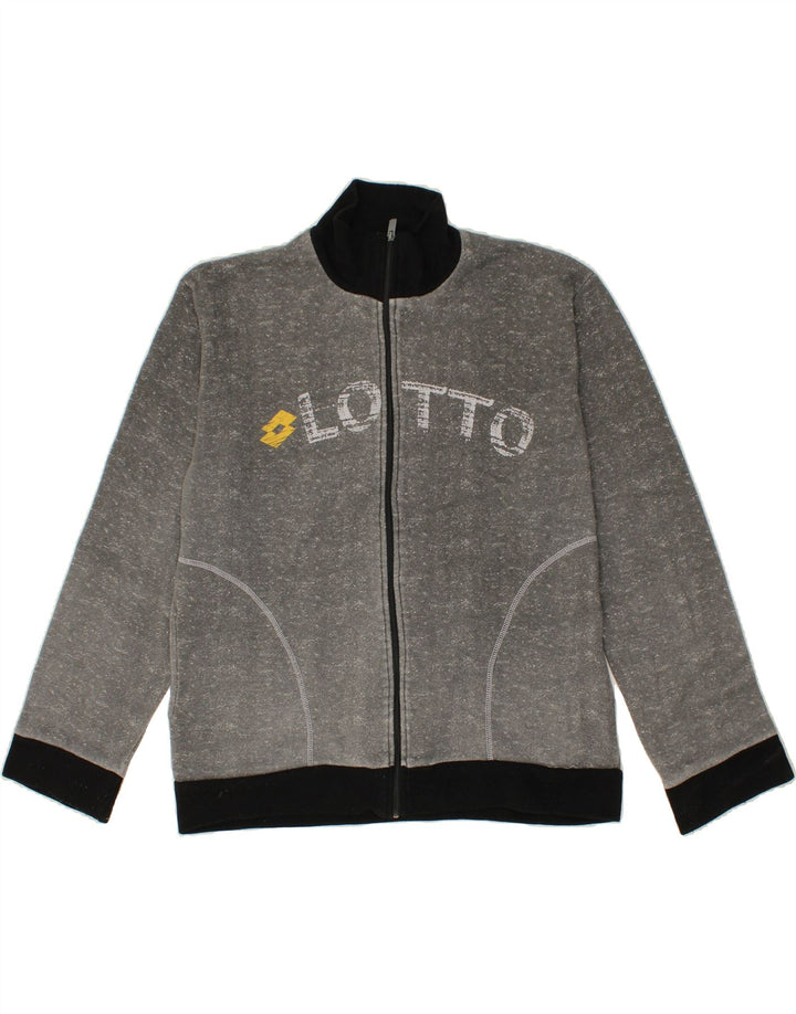 LOTTO Mens Graphic Tracksuit Top Jacket 2XL Grey Cotton Vintage Lotto and Second-Hand Lotto from Messina Hembry 