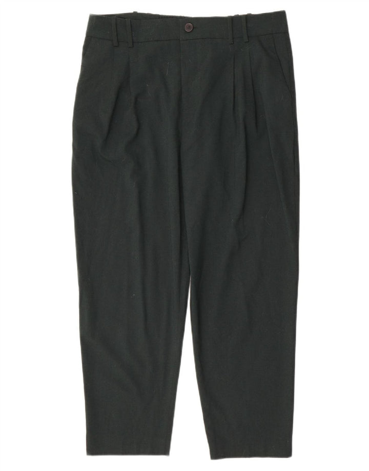 Женские укороченные брюки Zara XL W36 L26, зеленый полиэстер