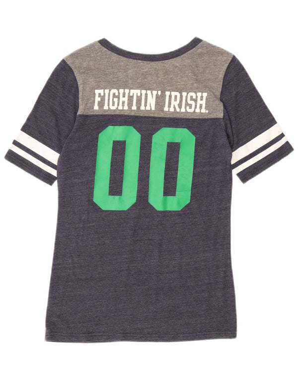 ADIDAS Женская футболка с рисунком Notre Dame Top UK 14 Medium Navy Blue