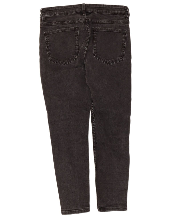 Женские укороченные джинсы скинни Marks & Spencer The Ivy UK 14, большие W32 L24, черные
