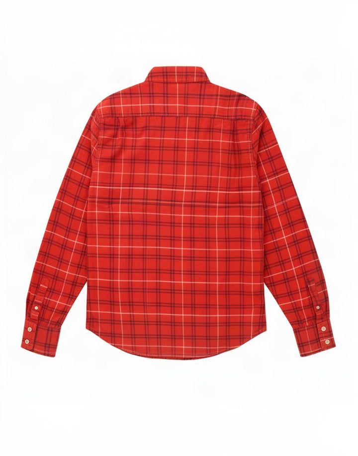 Мужская фланелевая рубашка Superdry, большая красная клетка, хлопок