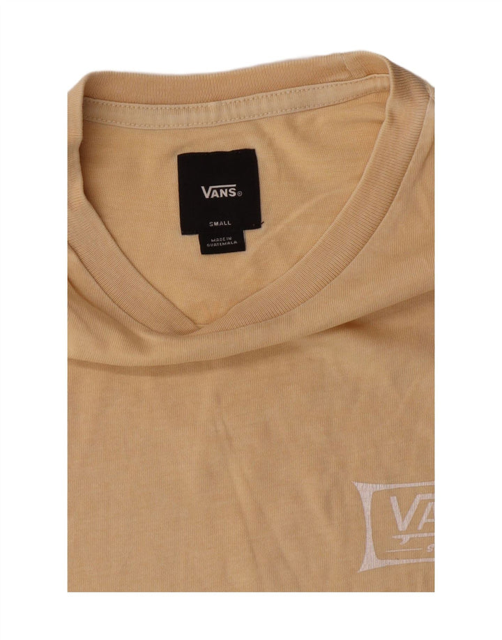 VANS Mens Graphic T-Shirt Top Small Yellow