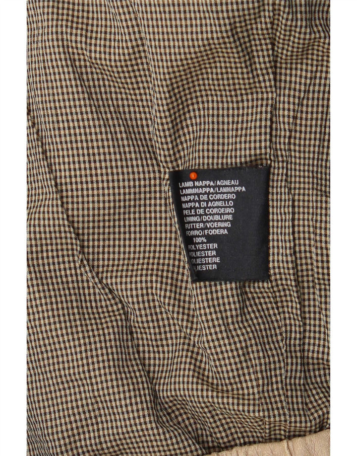 Винтажная мужская кожаная куртка UK 42 XL Бежевая