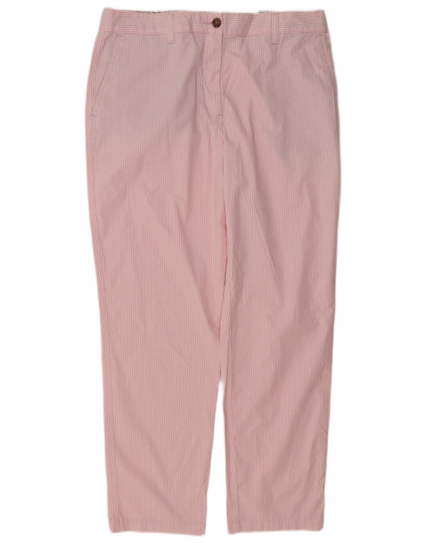 Женские брюки чинос Marks & Spencer UK 14, большие W34 L28, розовые в тонкую полоску