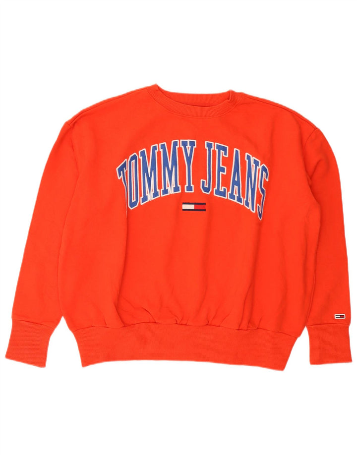 Женский свитер с рисунком Tommy Hilfiger UK 14, средний оранжевый