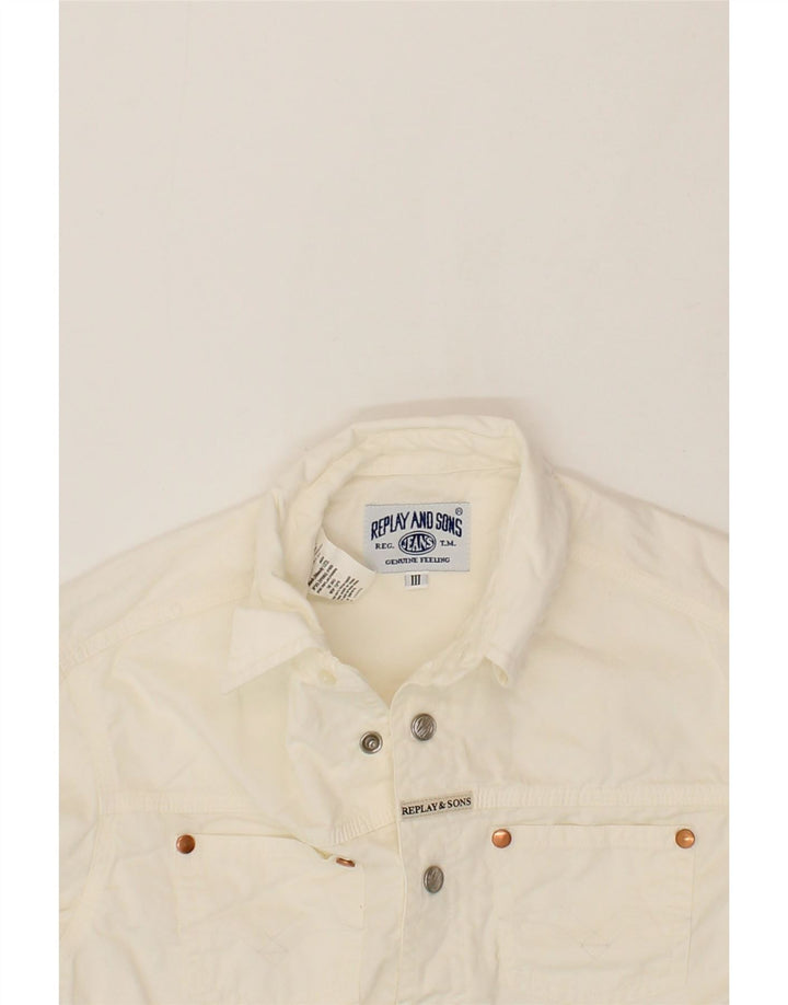 REPLAY AND SONS Boys Shirt 6-7 Years White Cotton Vintage Replay and Sons and Second-Hand Replay and Sons from Messina Hembry 