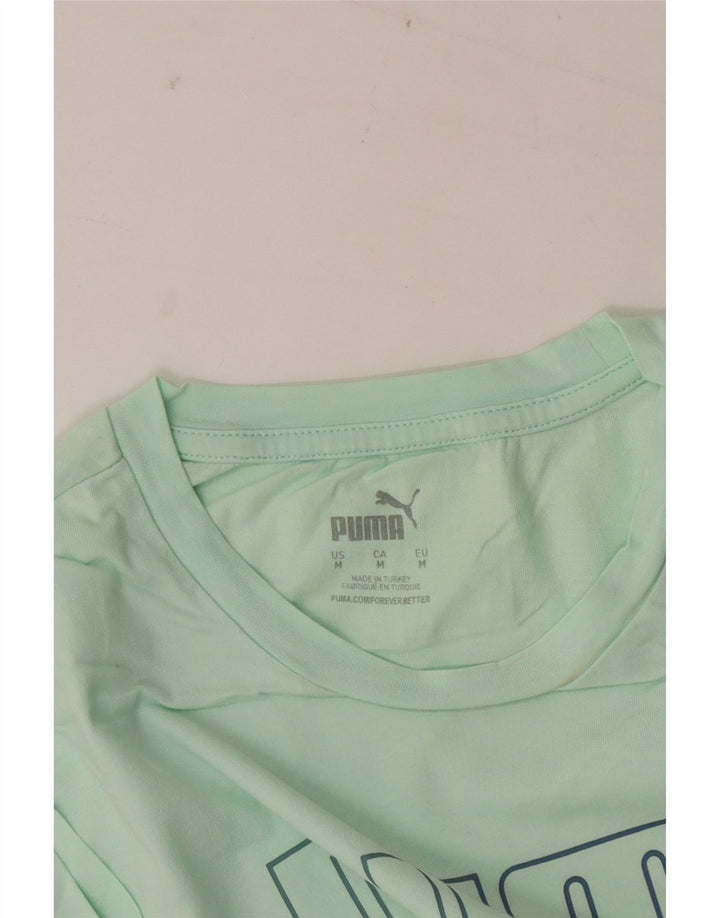 Женская футболка с рисунком Puma Top UK 14, средний зеленый цвет