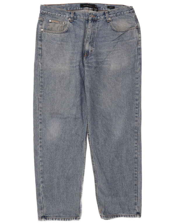 Мужские прямые джинсы Calvin Klein Easy Fit W38 L31, синий хлопок