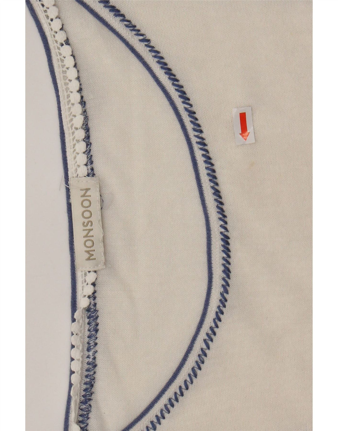 Женская блузка MONSOON Top UK 16, большой размер, белый лен с цветочным принтом