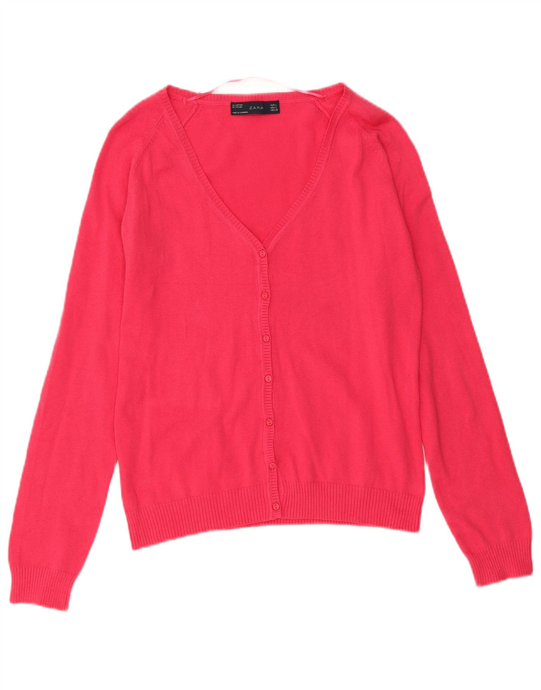 Женский кардиган Zara UK 14, большой розовый