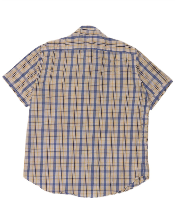 Carrera Мужская рубашка с коротким рукавом 2XL, белая клетка, хлопок