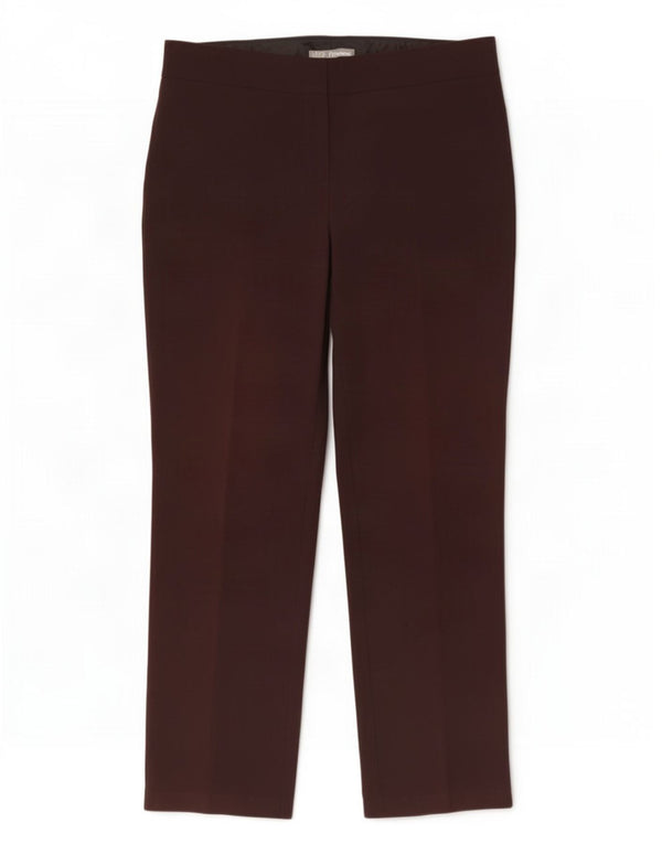 Женские прямые костюмные брюки Marks & Spencer UK 14, большие W36 L28, коричневые