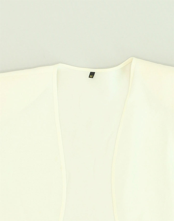 VINTAGE Womens Cardigan Top IT 42 Medium White Acetate | Vintage Vintage | Thrift | Second-Hand Vintage | Used Clothing | Messina Hembry 