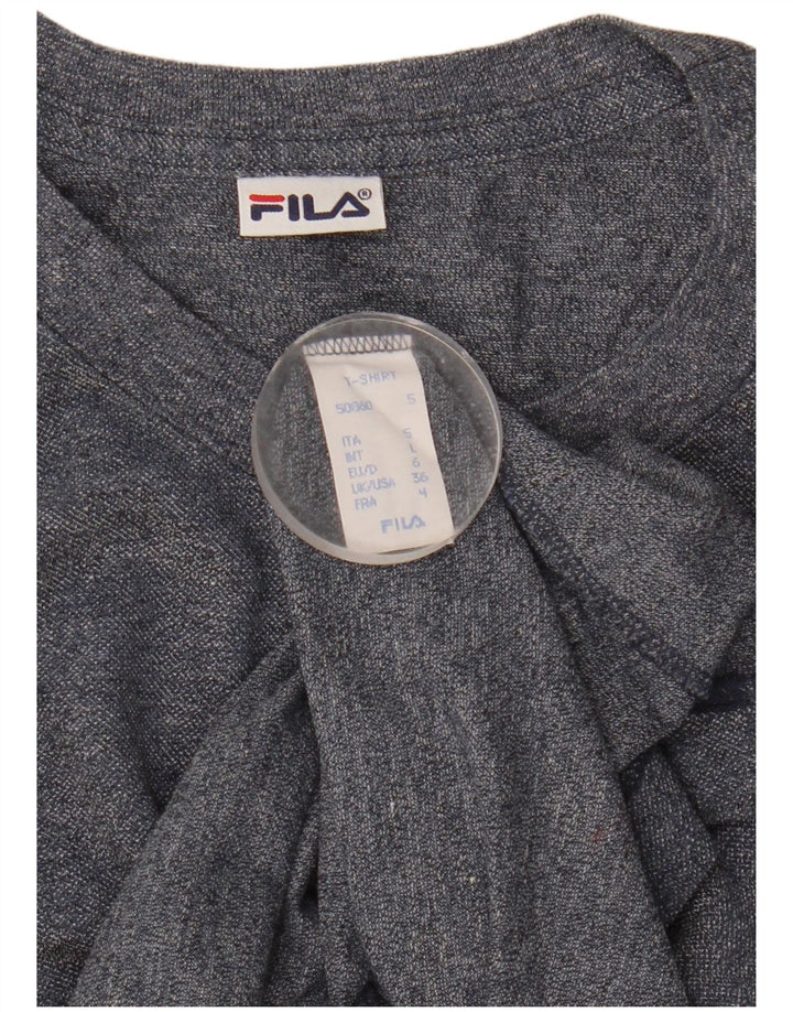 Fila Мужская футболка из хлопка большого размера темно-синего цвета